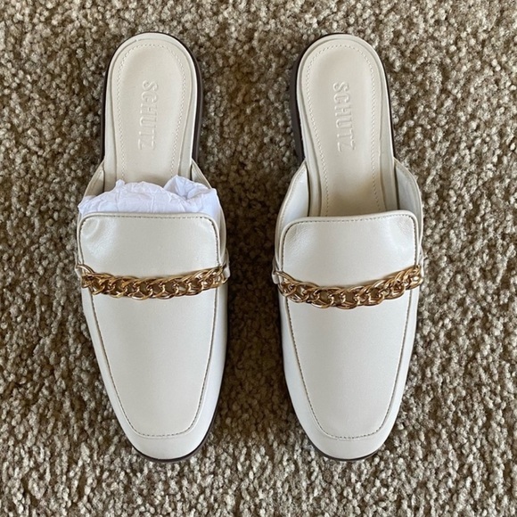 SCHUTZ Shoes - NWOB Schutz White Slip On Mules Size 7.5
